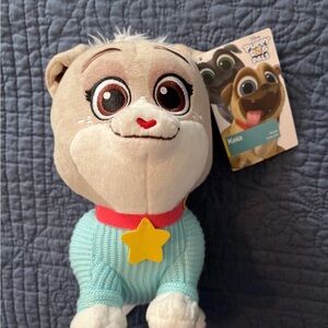 NWT - Disney Puppy Dog Pals Keia Plush with Blue Sweater and Red Collar